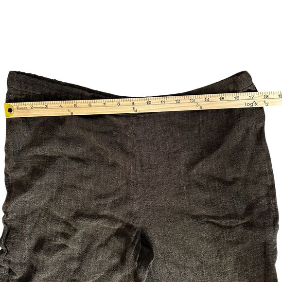 Eileen Fisher Green Linen & Rayon Straight Cropped Lightweight Pants Size S - Picture 5 of 8